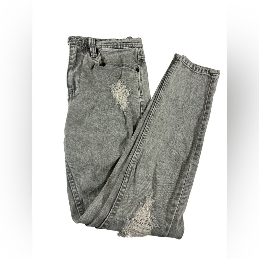 Empyre Verge Men's Gray Acid Wash Skinny Distressed Denim Jeans Size28Streetwear